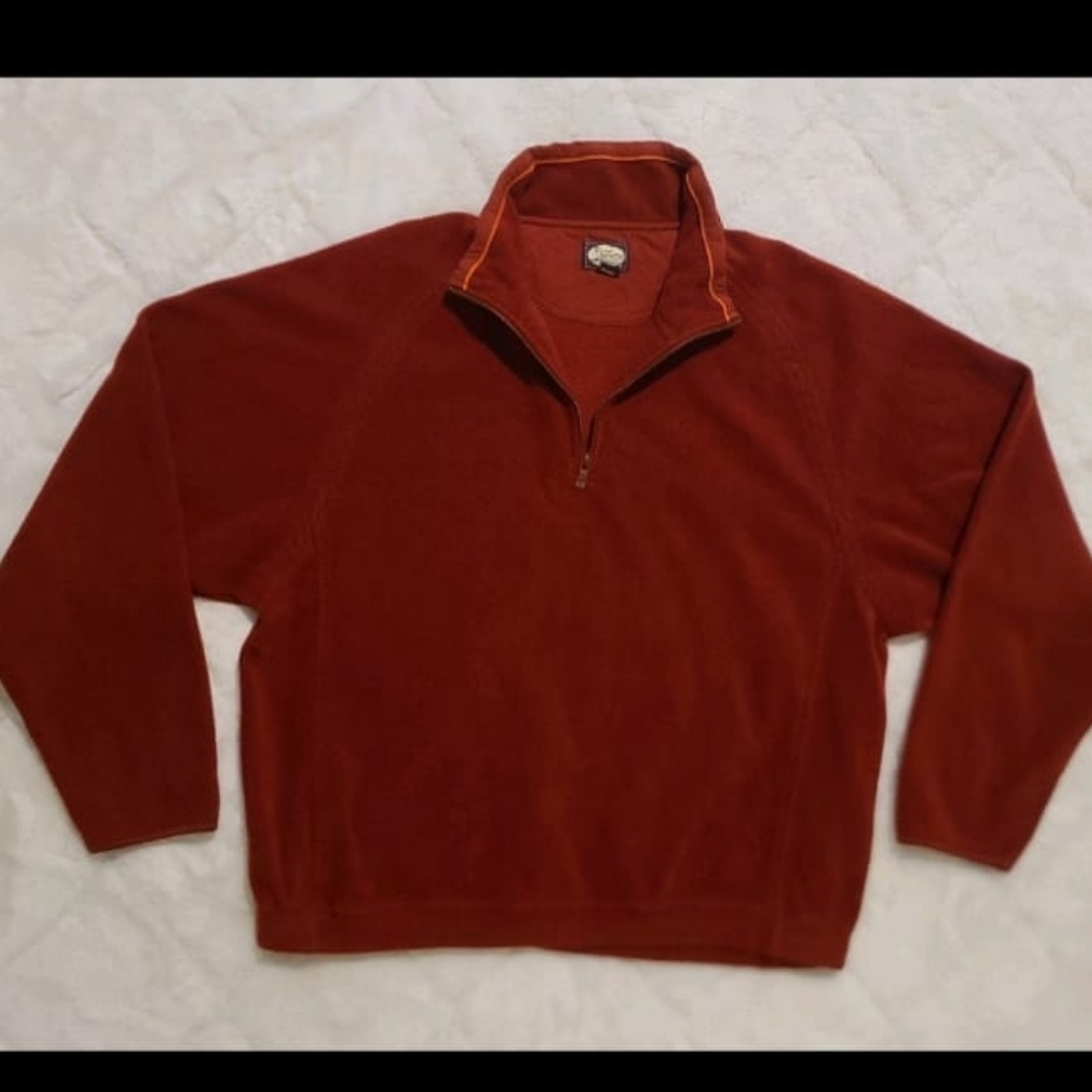 Tommy Bahama Men's Rust Zip-Up Sweater